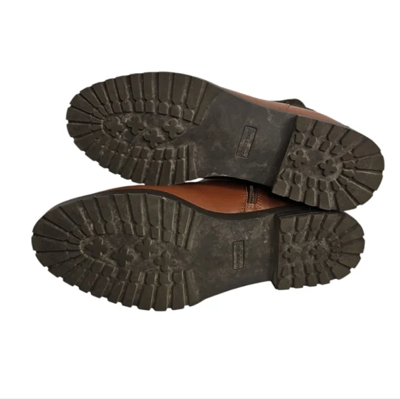 Lands' End Women's Side Zip Lug Sole Brown Chelsea Boot Size 9D (Wide) - Picture 5 of 11